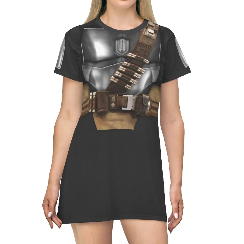 Steel Mandalorian Armor Sleeve Dress, Mandalorian Costume