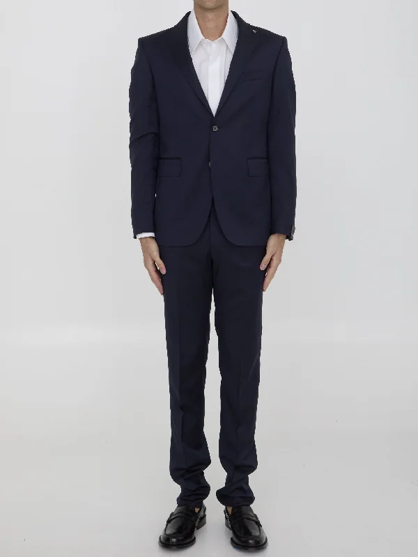 Two-piece Suit In Virgin Wool