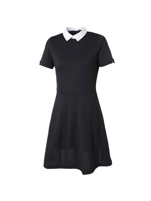 W.ANGLE SS22 WOMEN RIBBON POINT FLARE DRESS