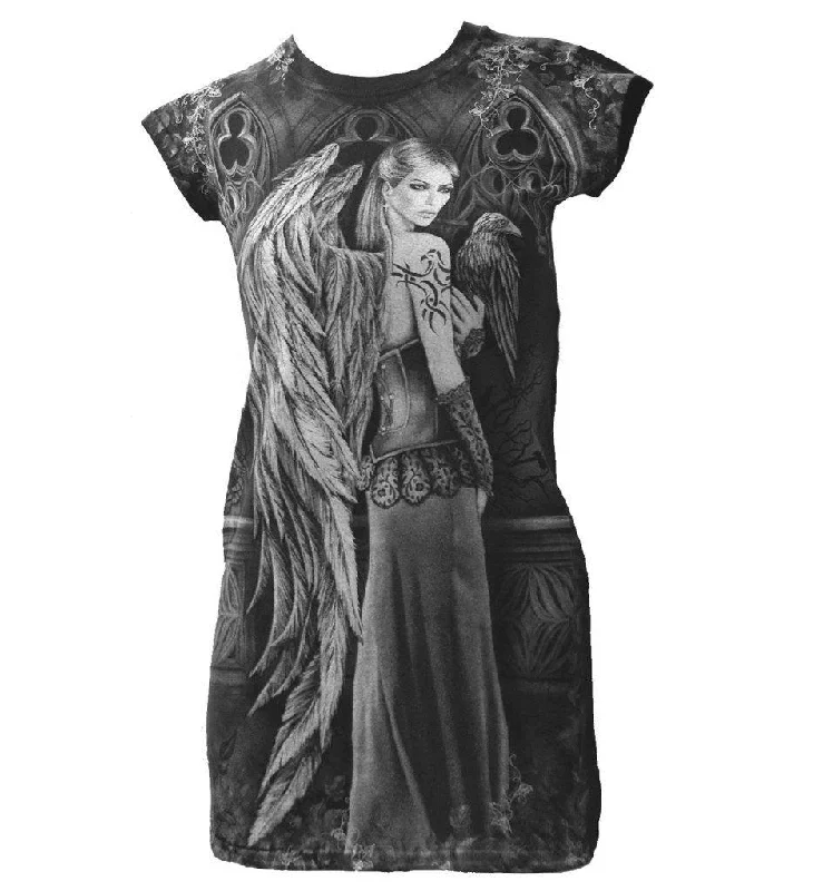 Wild Star Hearts - Dark Angel - Tunic Dress - Black