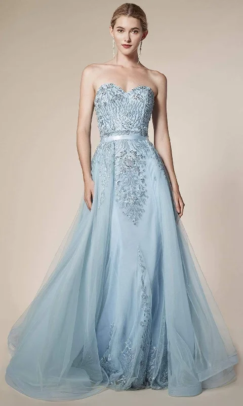 Andrea and Leo - A5081 Sweetheart Long Gown With Overskirt