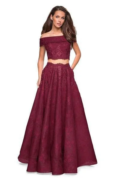 La Femme 27028 - Two-Piece Lace Gown