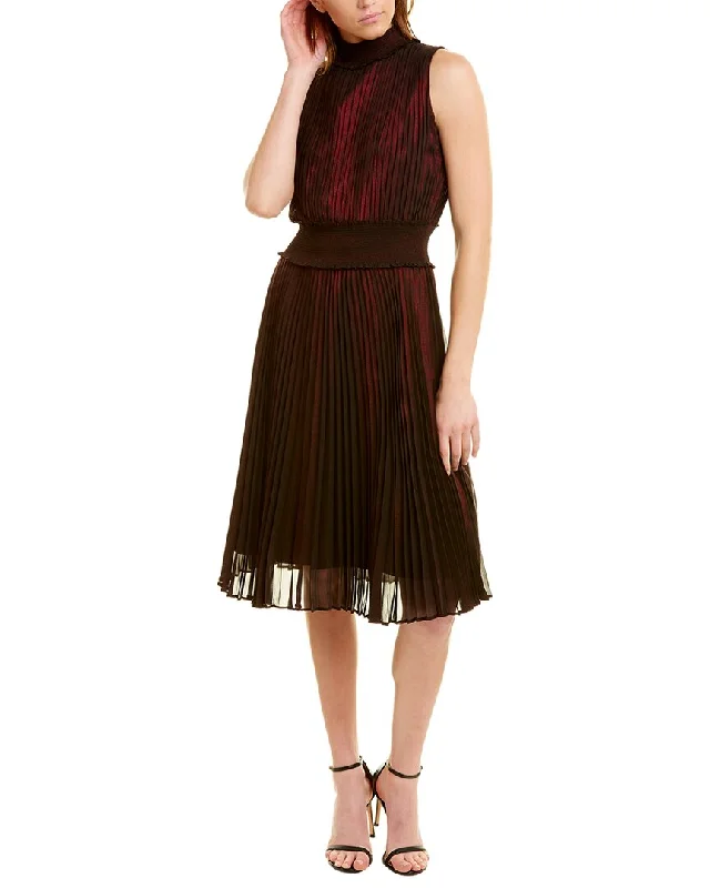 Nanette Nanette Lepore Accordion Pleated Midi Dress