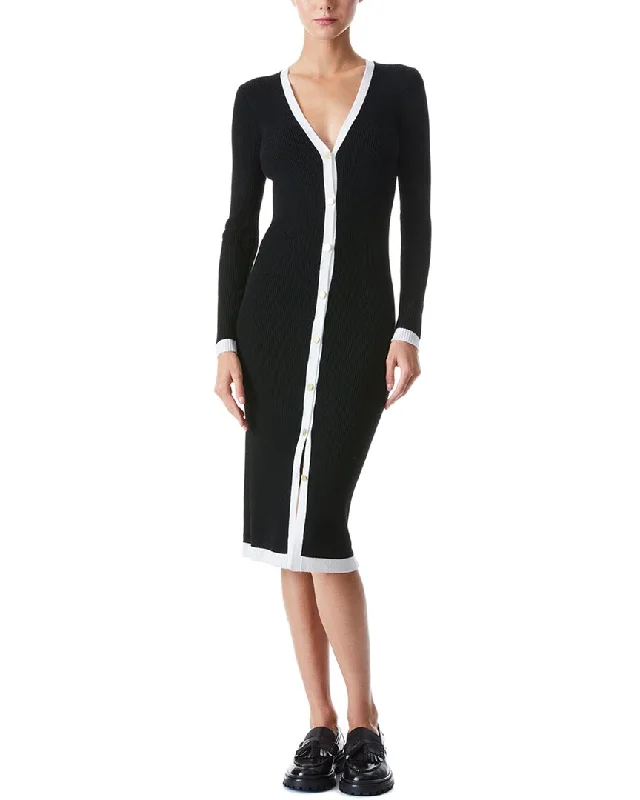 alice + olivia Alcina Wool-Blend Shirtdress