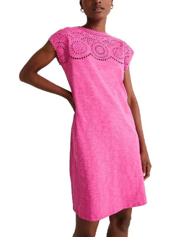 Boden Cutwork Jersey T-Shirt Dress