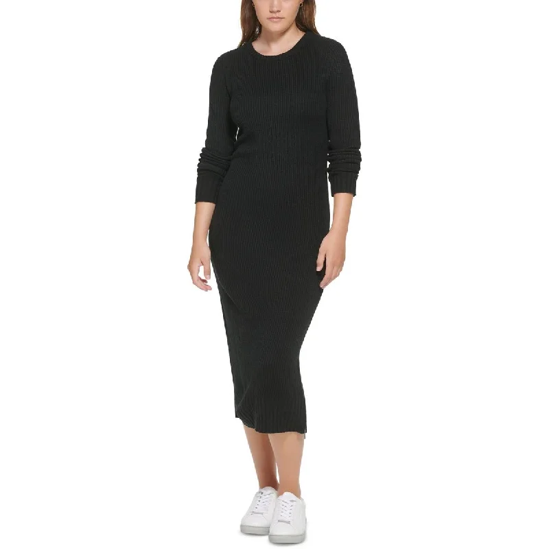 Womens Knit Textured Bodycon Dress