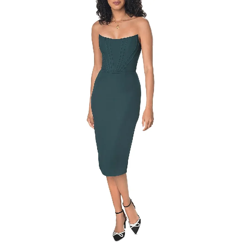 Womens Ribbed Formal Bodycon Dress