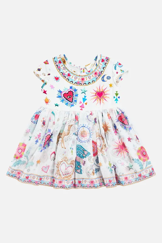 BABIES JERSEY TULLE DRESS RAINBOW ROADS