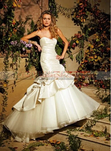 Eve of Milady Taffeta and tulle fit to full flair strapless gown