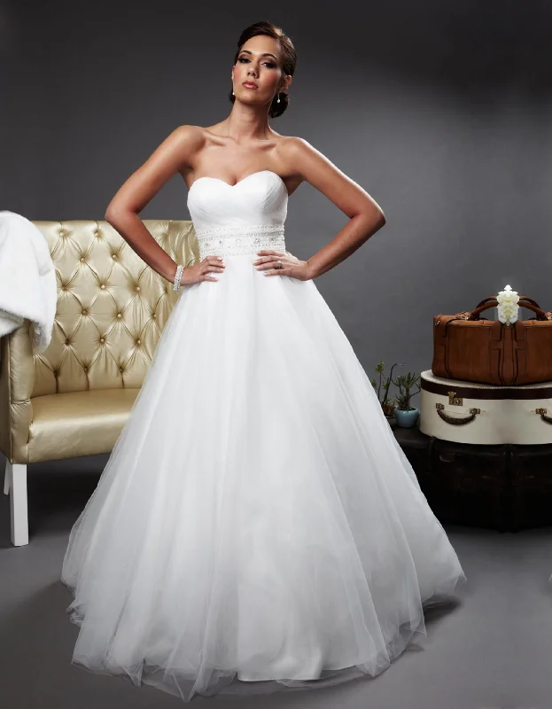 Oleg Cassini Strapless Tulle Ball Gown