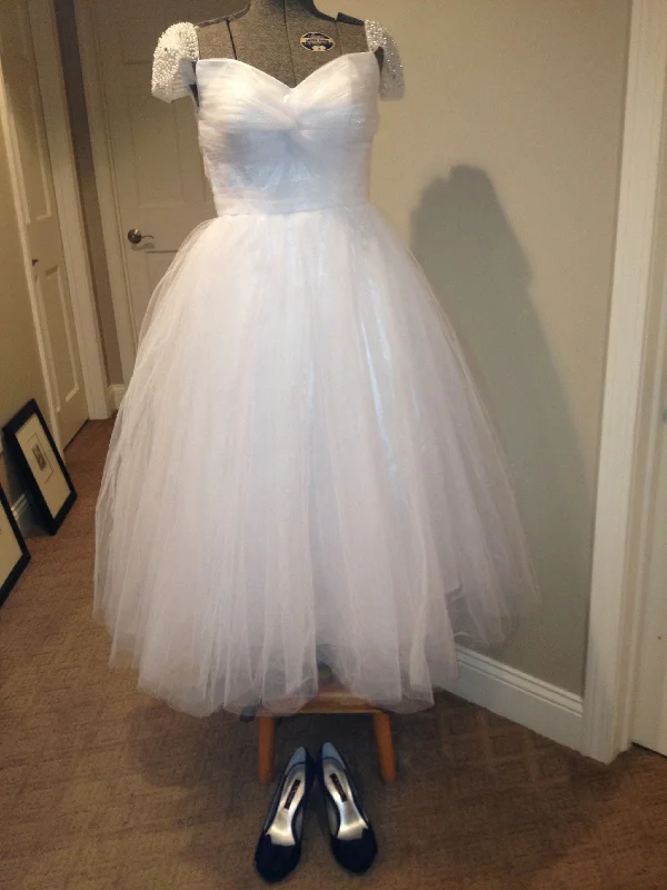 Other White Tulle Tea Length, Reem Acra Inspired